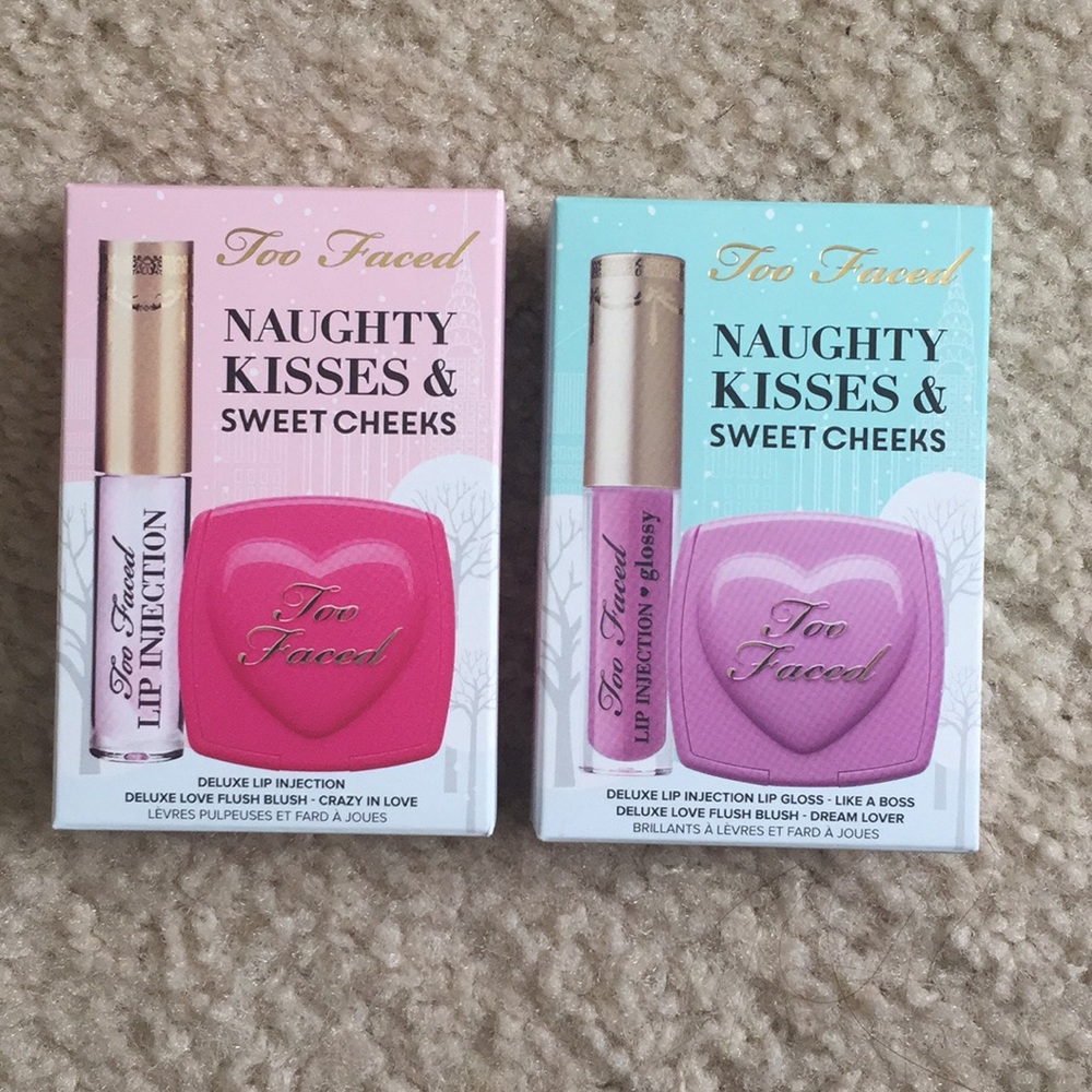 TOO FACED DELUXE SIZE LIP INJECTION GLOSS/BLUSH